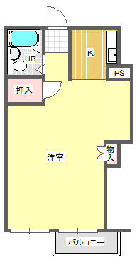 日田市大字十二町のアパートの間取り