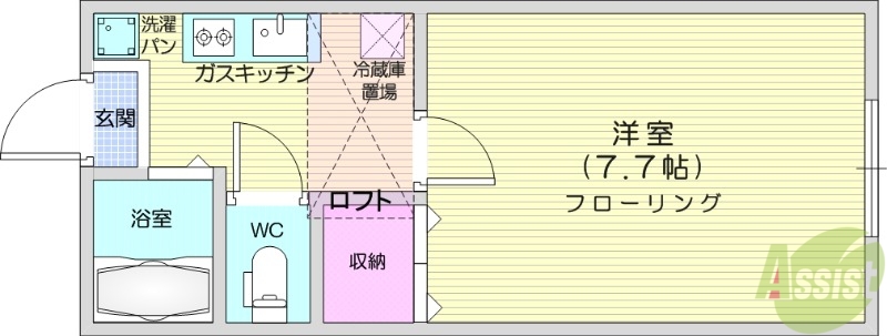 ホワイトキャッスル栗生5の間取り