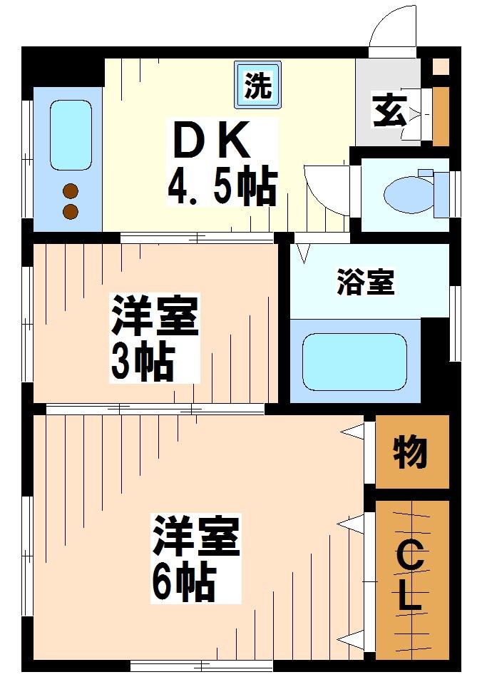 杉並区下高井戸のマンションの間取り