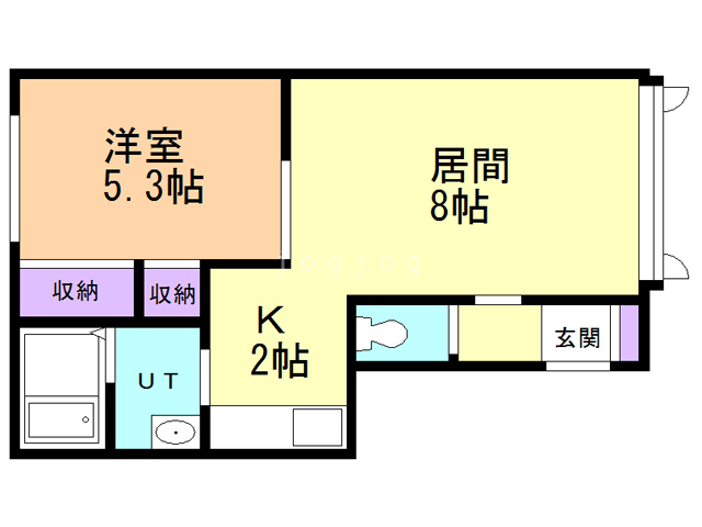 札幌市西区発寒八条のアパートの間取り