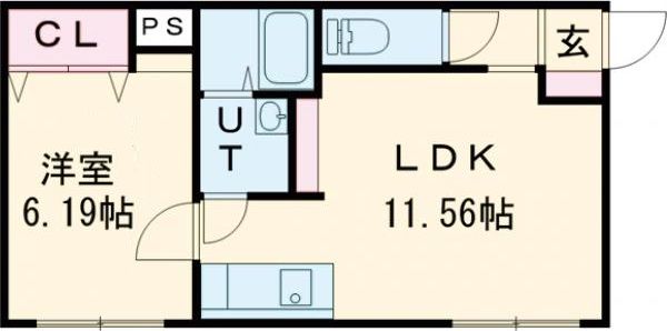 苫小牧市宮前町のアパートの間取り