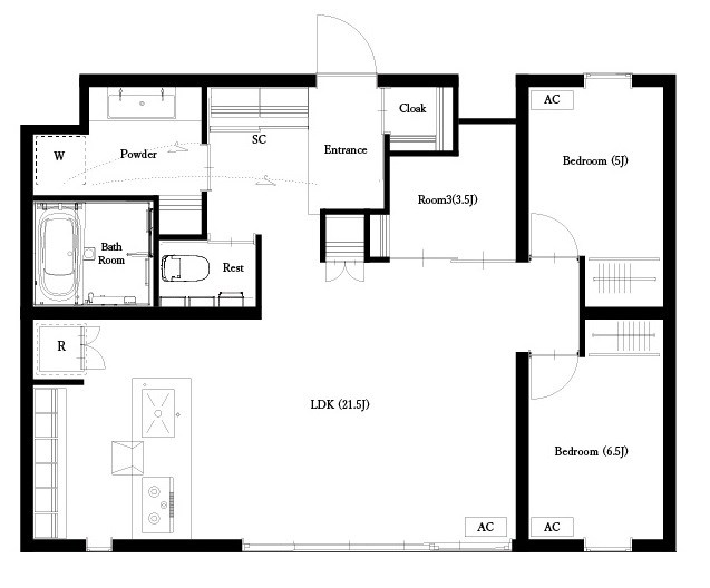 名古屋市緑区大高町のマンションの間取り