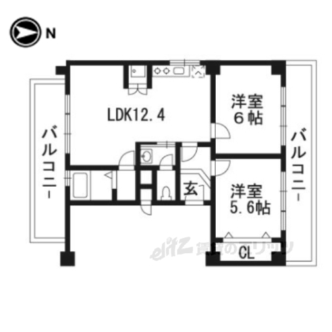 第２３長栄京米ビルマンションの間取り