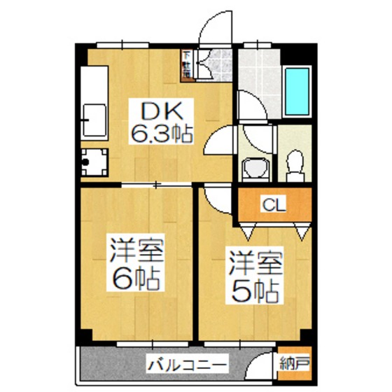 世田谷区赤堤のマンションの間取り