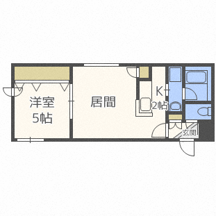 【札幌市白石区東札幌四条のマンションの間取り】