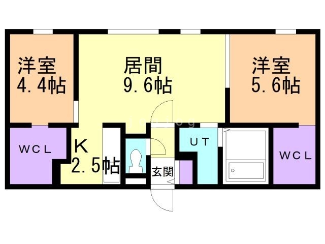 札幌市西区山の手二条のマンションの間取り