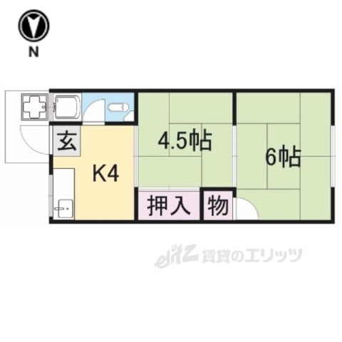 額田部北町５５０－１事務所前アパートの間取り