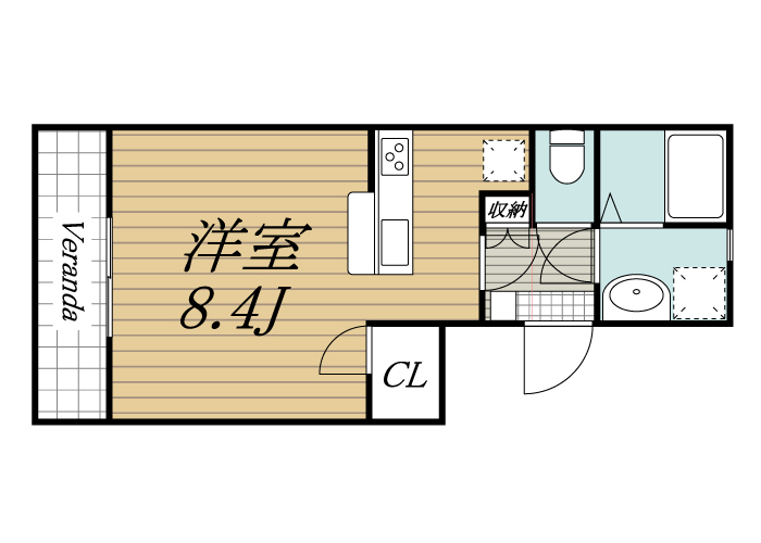 千葉市中央区都町のマンションの間取り