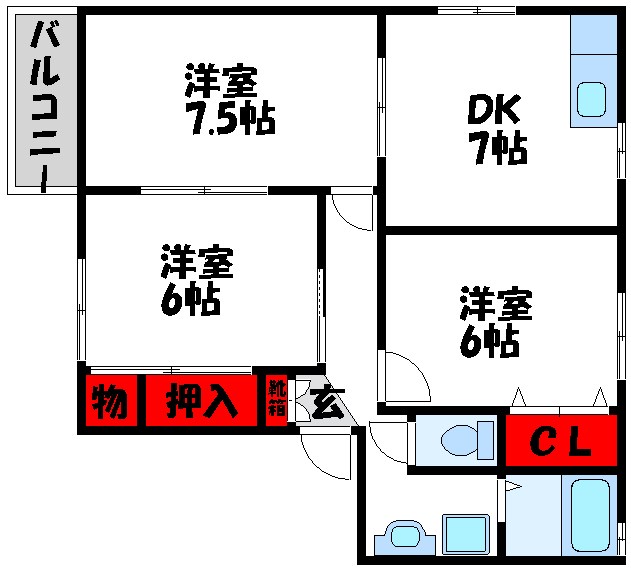 クリエート竹村の間取り