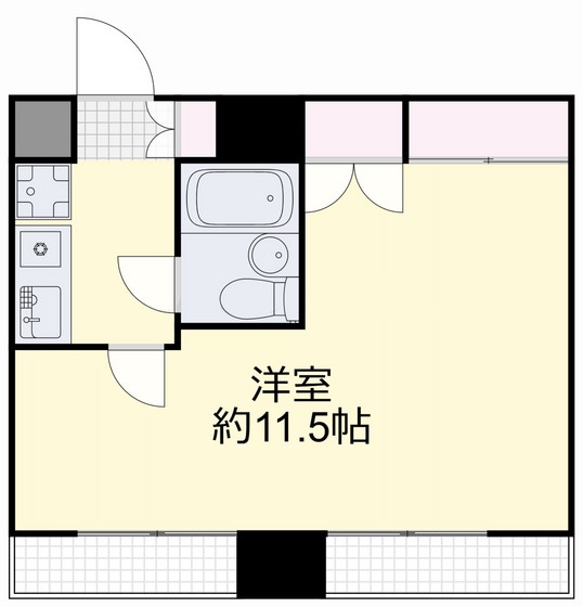 岡山市北区中山下のマンションの間取り