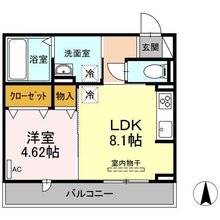 岡崎市美合町のアパートの間取り