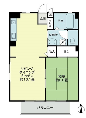フォブールくさかの間取り