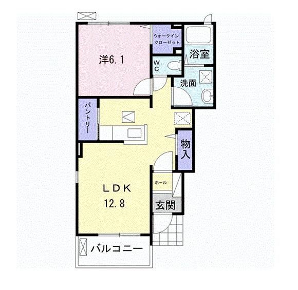 秩父市下影森のアパートの間取り
