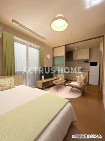 居室・リビング　AIで家具等を配置したもので家具等は含まれません。