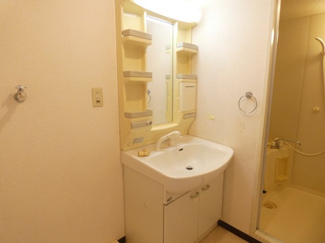 洗面設備　同型タイプのお部屋（２０２号室）の写真となっております。