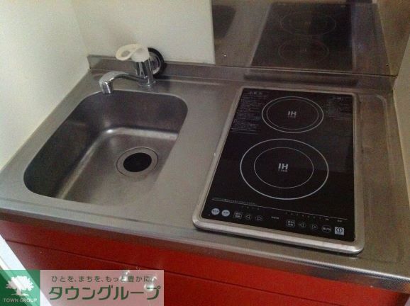 キッチン　2口電気コンロ