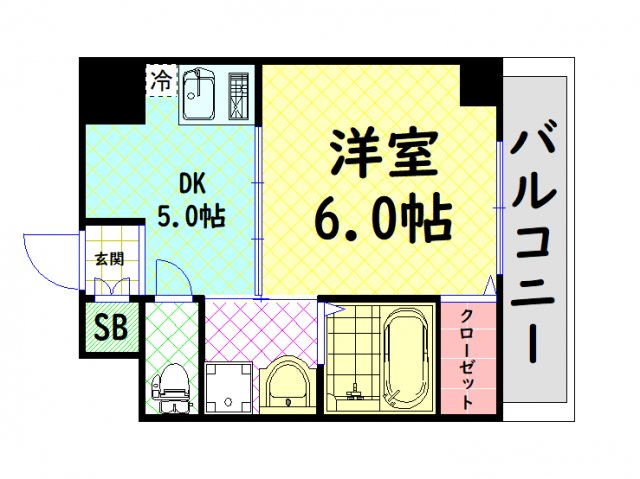 グランカーサ天王寺EASTの間取り写真