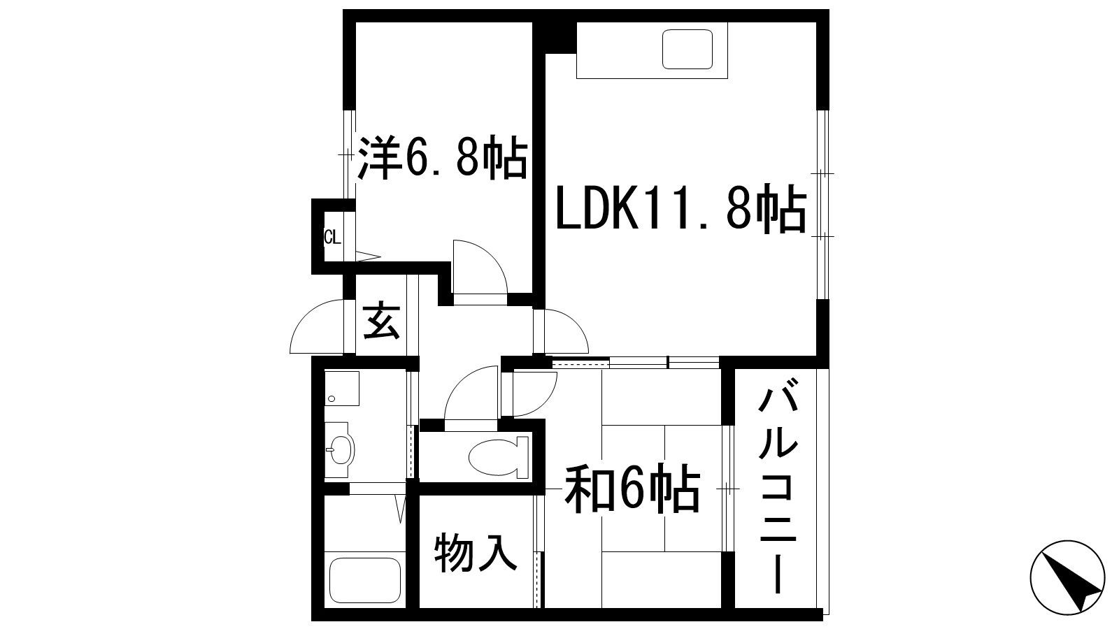 フローラル宝塚の間取り写真