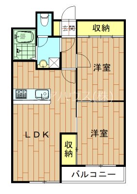 東急東横線 元住吉駅 徒歩20分 5階建 築41年の間取り写真