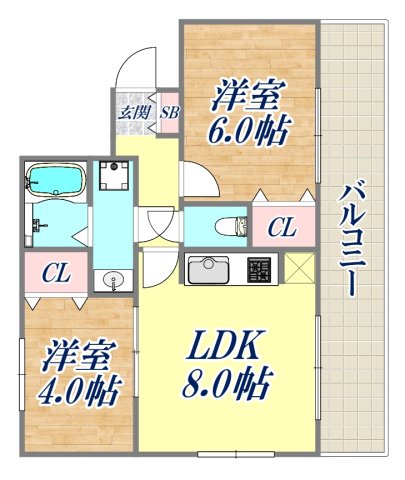 藤和シティホームズ三宮北の間取り写真