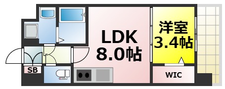 ミラージュパレス難波幸町の間取り写真