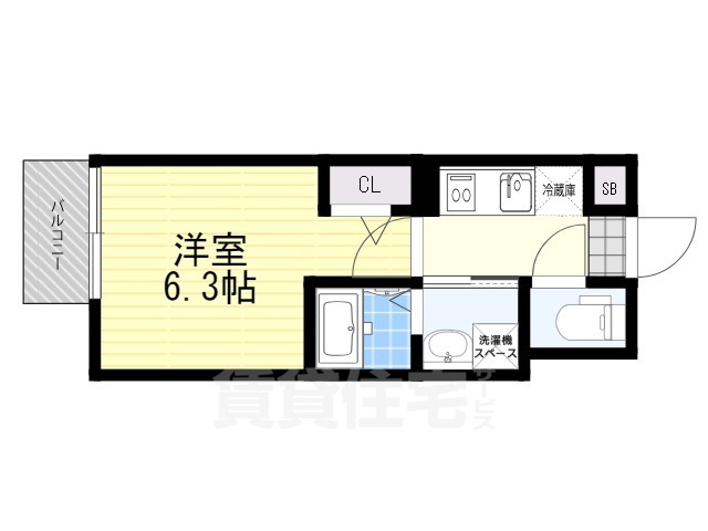 地下鉄御堂筋線 西中島南方駅 徒歩10分 3階建 築1年の間取り写真