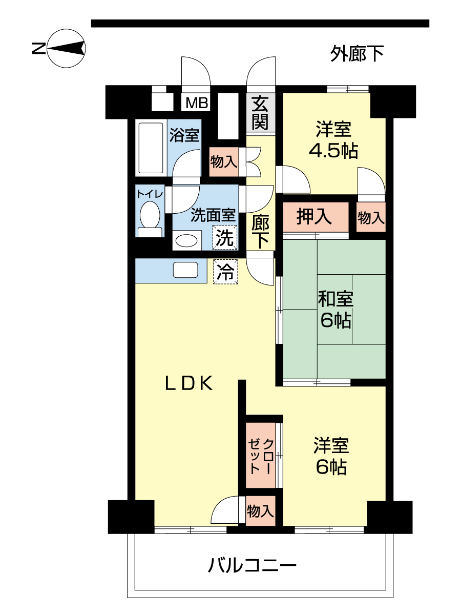 友愛コーポの間取り