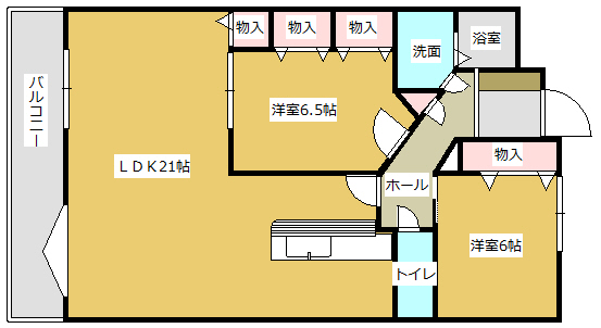 レイブリック若園の間取り