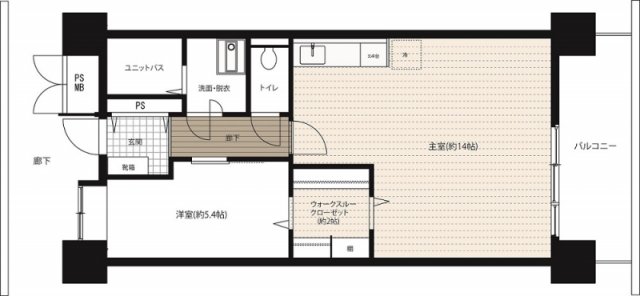 コーシャハイツ港の間取り