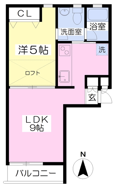 松山市持田町のマンションの間取り