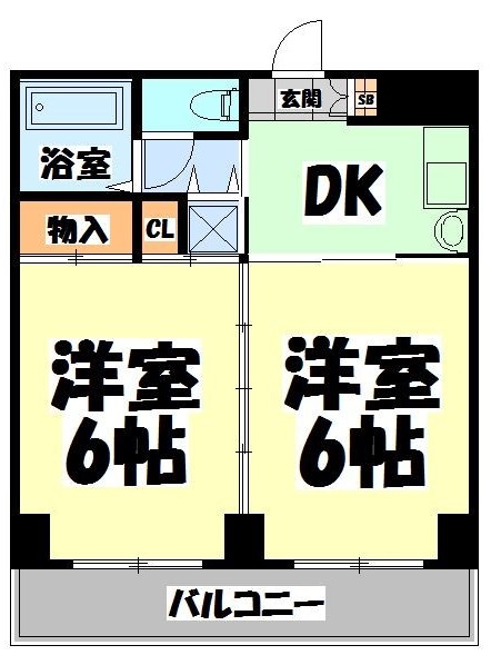 仙台市青葉区宮町のマンションの間取り