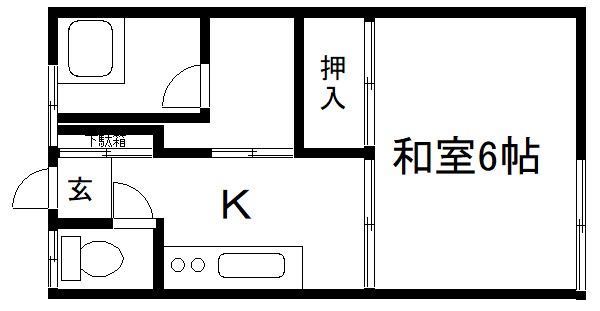 東京都葛飾区西新小岩３（アパート）の賃貸物件の間取り