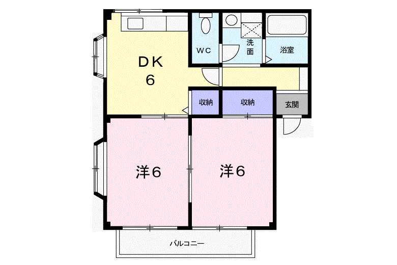 クレールハイムＢの間取り