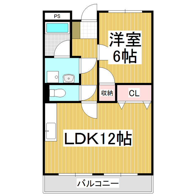 上伊那郡箕輪町大字三日町のマンションの間取り