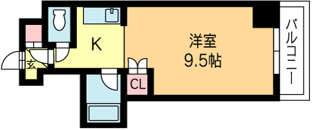 札幌市北区北十五条西のマンションの間取り