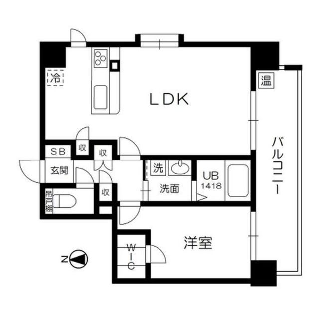 大阪市生野区鶴橋のマンションの間取り