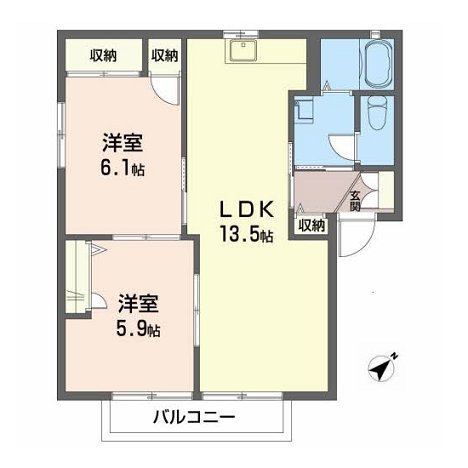 ハイムA.D.21　B棟の間取り