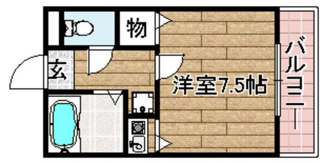 高槻市大手町のマンションの間取り