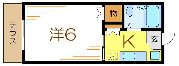 江戸川区江戸川のアパートの間取り