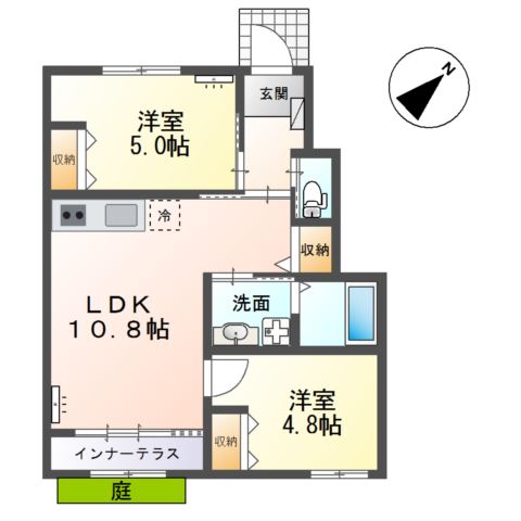 フロレゾン柏～Floraison Kashiwa～の間取り