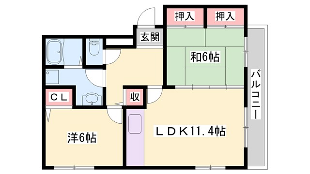 クリーンピア船橋町の間取り