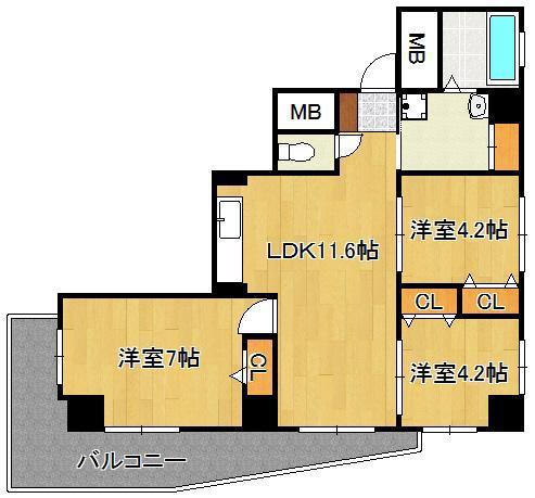 リクシア足原の間取り