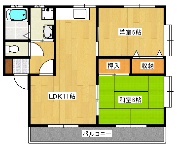 【フラワーガーデンハイツの間取り】