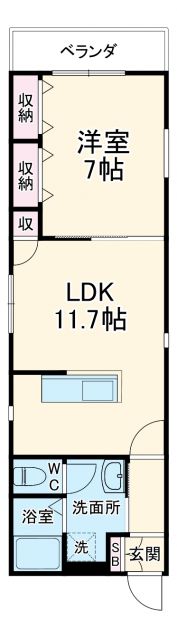 lien横濱天王町IIの間取り