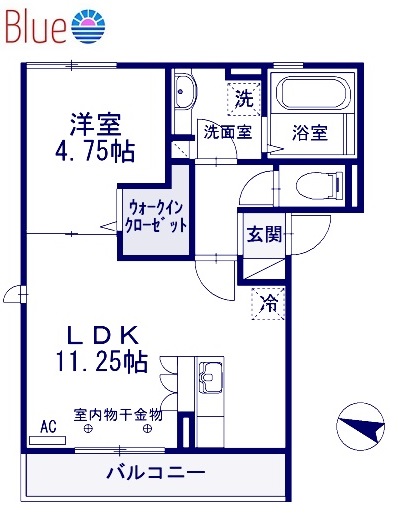 藤沢市片瀬のアパートの間取り