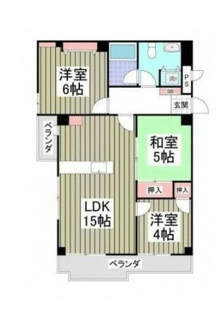 船橋市東町のマンションの間取り