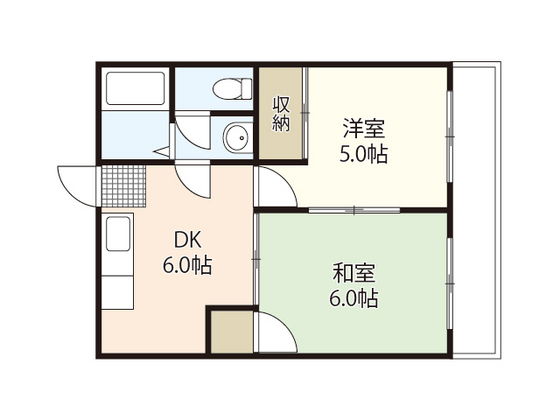 広島市中区宝町のマンションの間取り