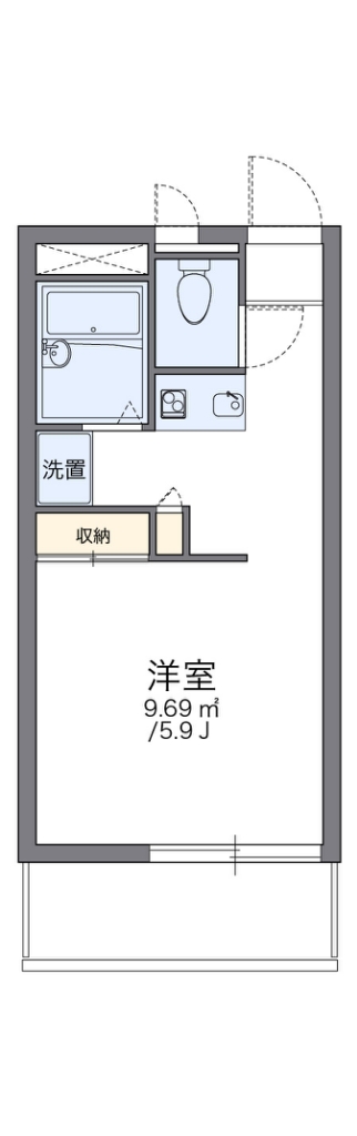 レオパレス中百舌鳥の間取り