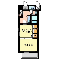 福山市御幸町大字上岩成のマンションの間取り