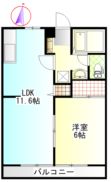 【ヴォーンBの間取り】